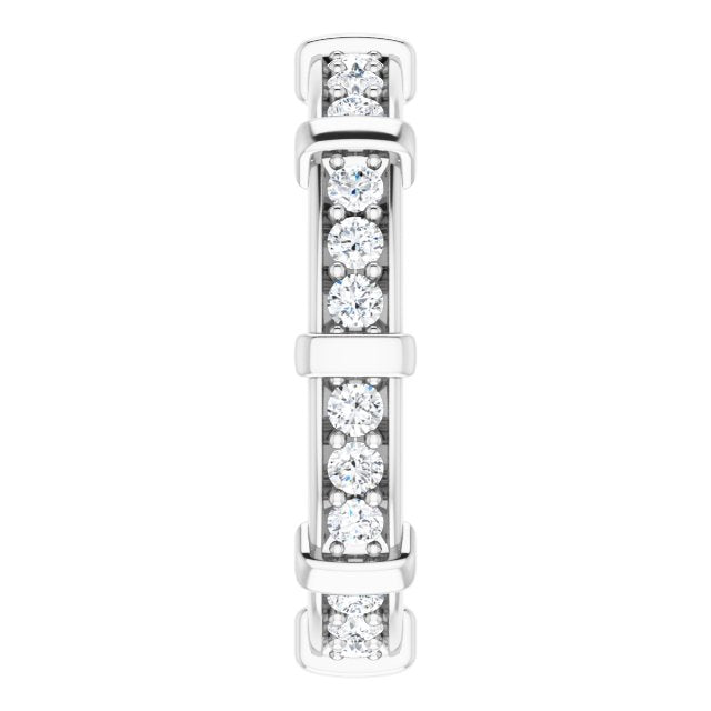 0.72 ct. Round Diamond Stackable Eternity Band-VIRABYANI